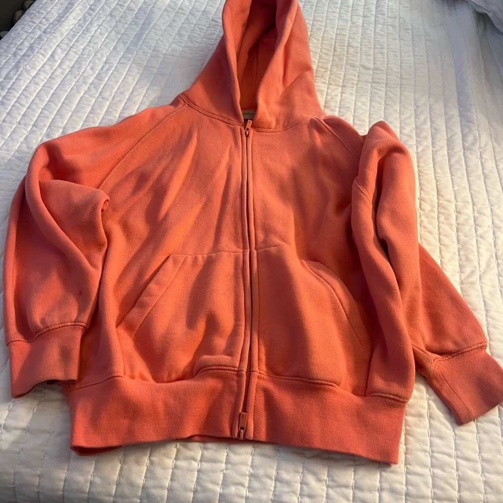 Essentials Vibrant Coral Hoodie